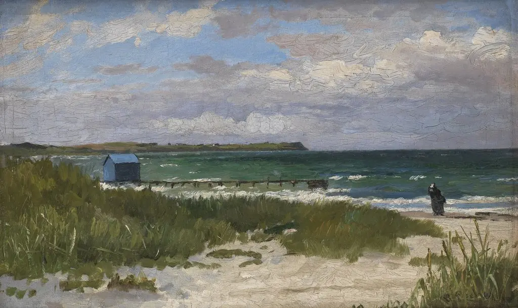 Kystlandskab. Hornbæk, by Carl Locher, oil, 1896