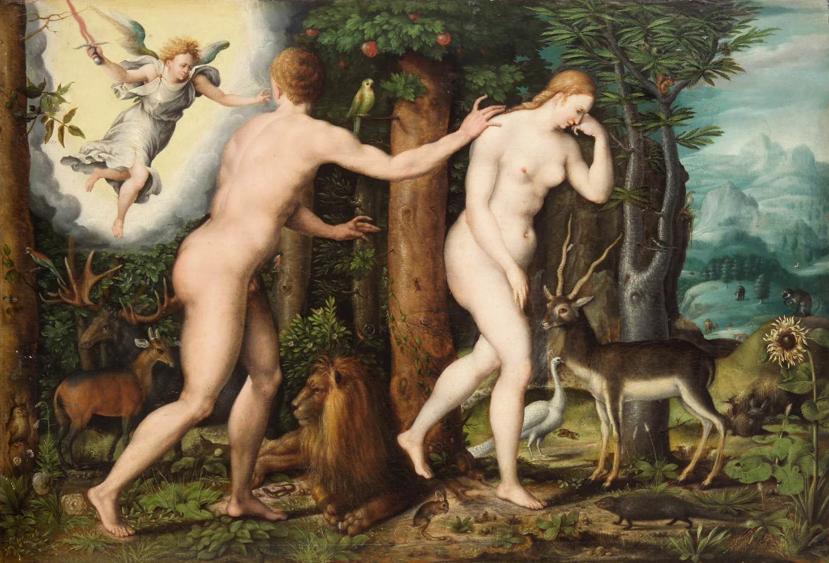 Vertreibung aus dem Paradies, detail