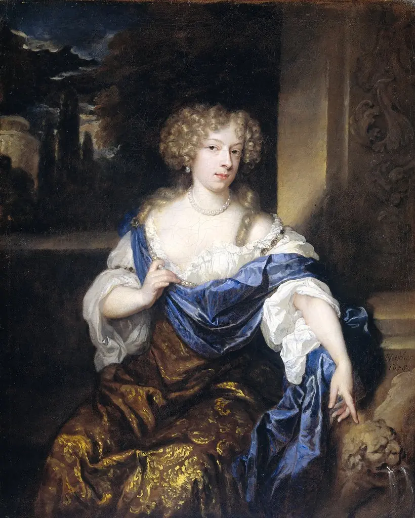 Portrait of Helena Catharina de Witte (1661-95), wife of Iman mogge, lord of Haamstede, by Caspar Netscher, oil