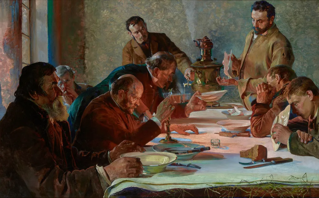 Christmas Eve in Siberia, by Jacek Malczewski, oil, 1896