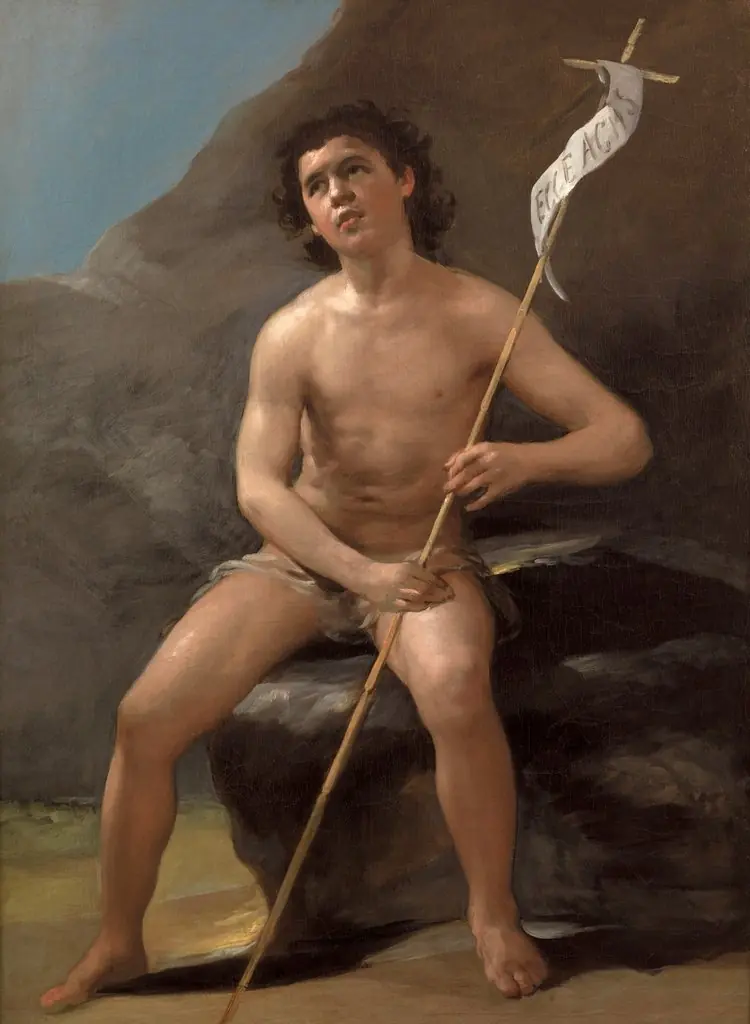 Saint John the Baptist in the Desert, by Francisco Goya, oil, 1810