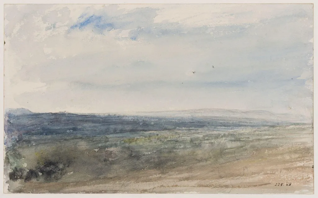 A view of downland country, by John Constable, watercolor, 1834