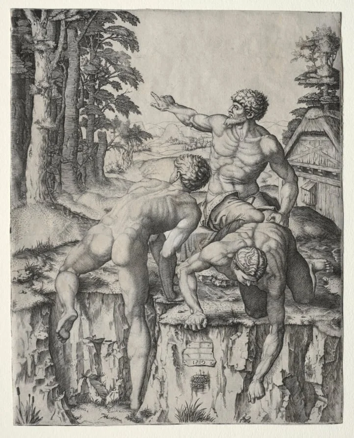 The Climbers (Three Figures from Michelangelo's Battle of Cascina), detail