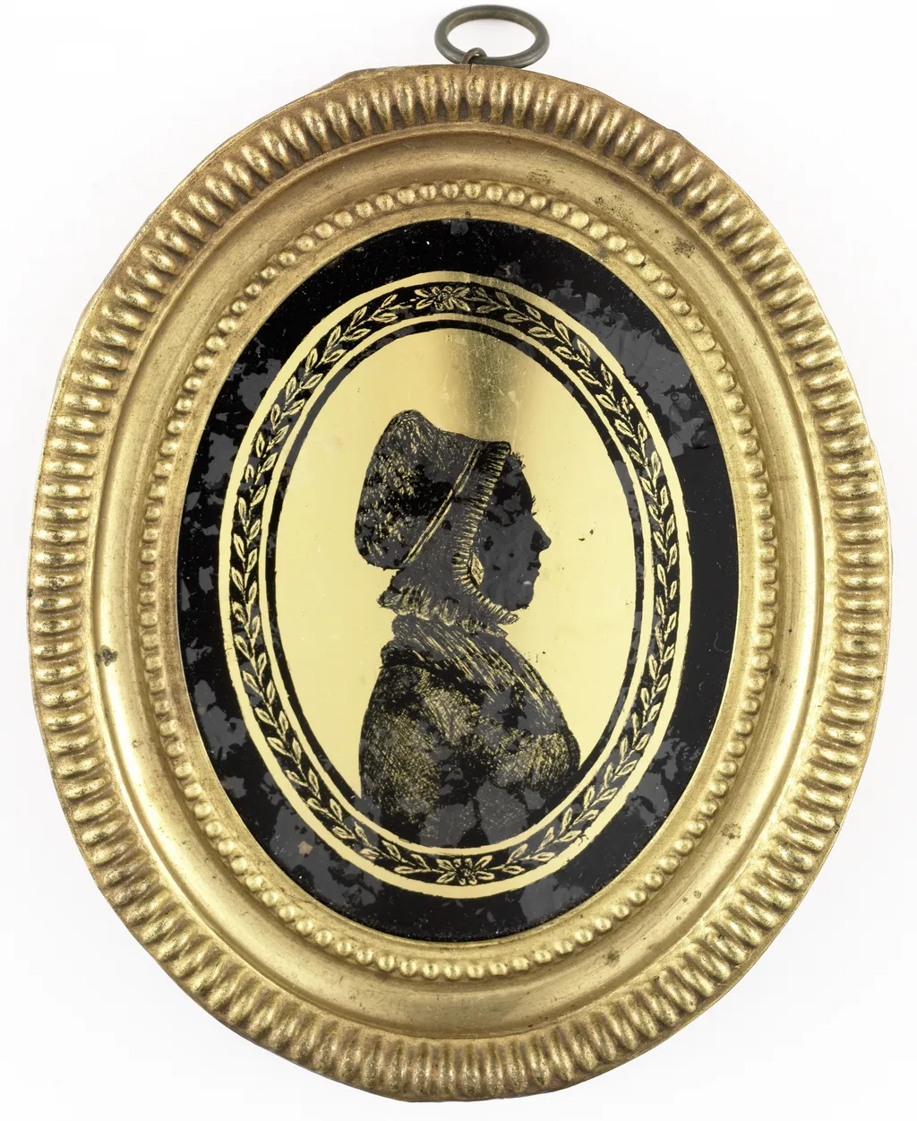 Silhouet portret van een vrouw met neepjesmuts, by August Forberger, unspecified, 1798