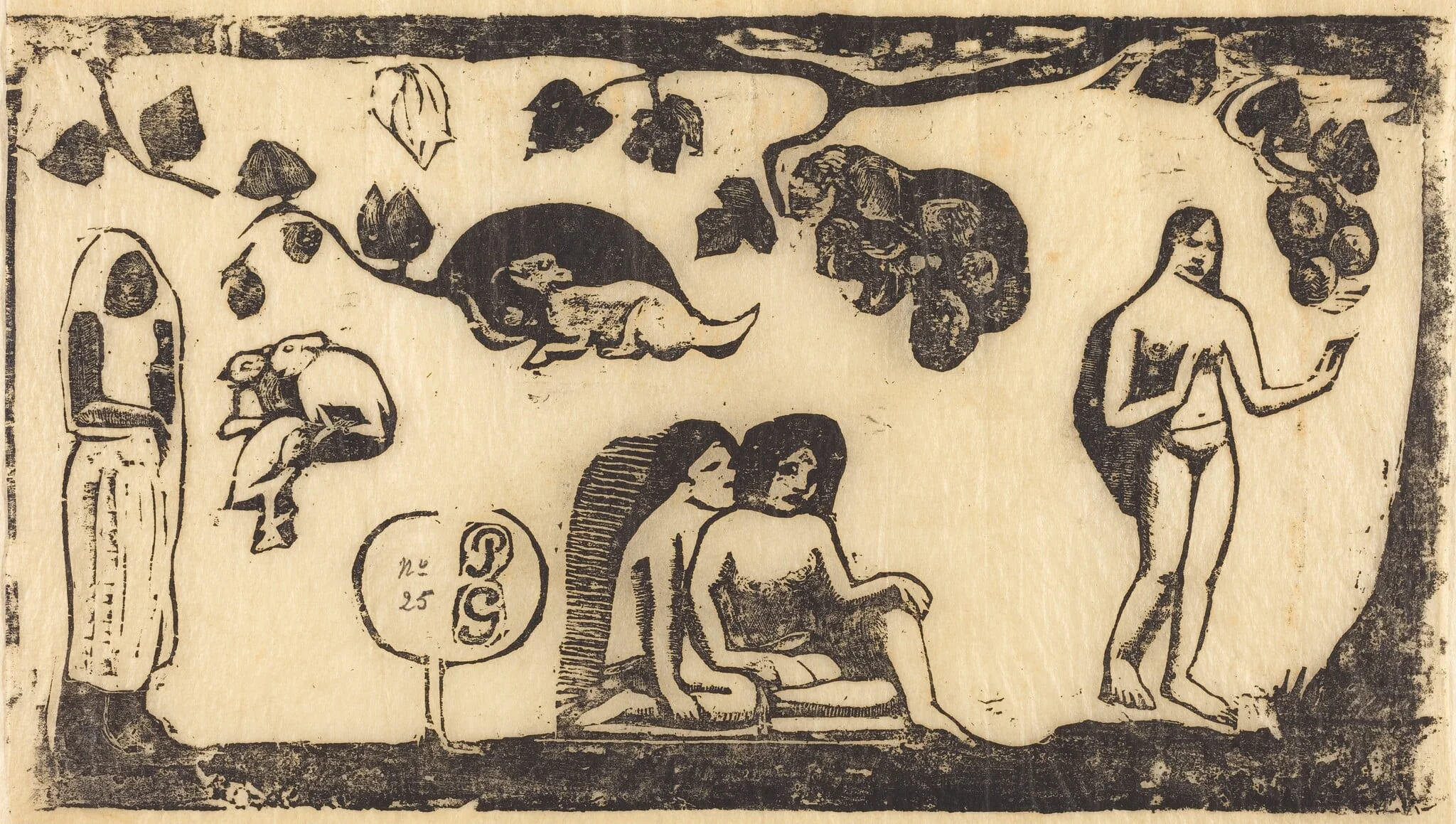 Women, Animals and Foliage (Femmes, animaux et feuillages), detail