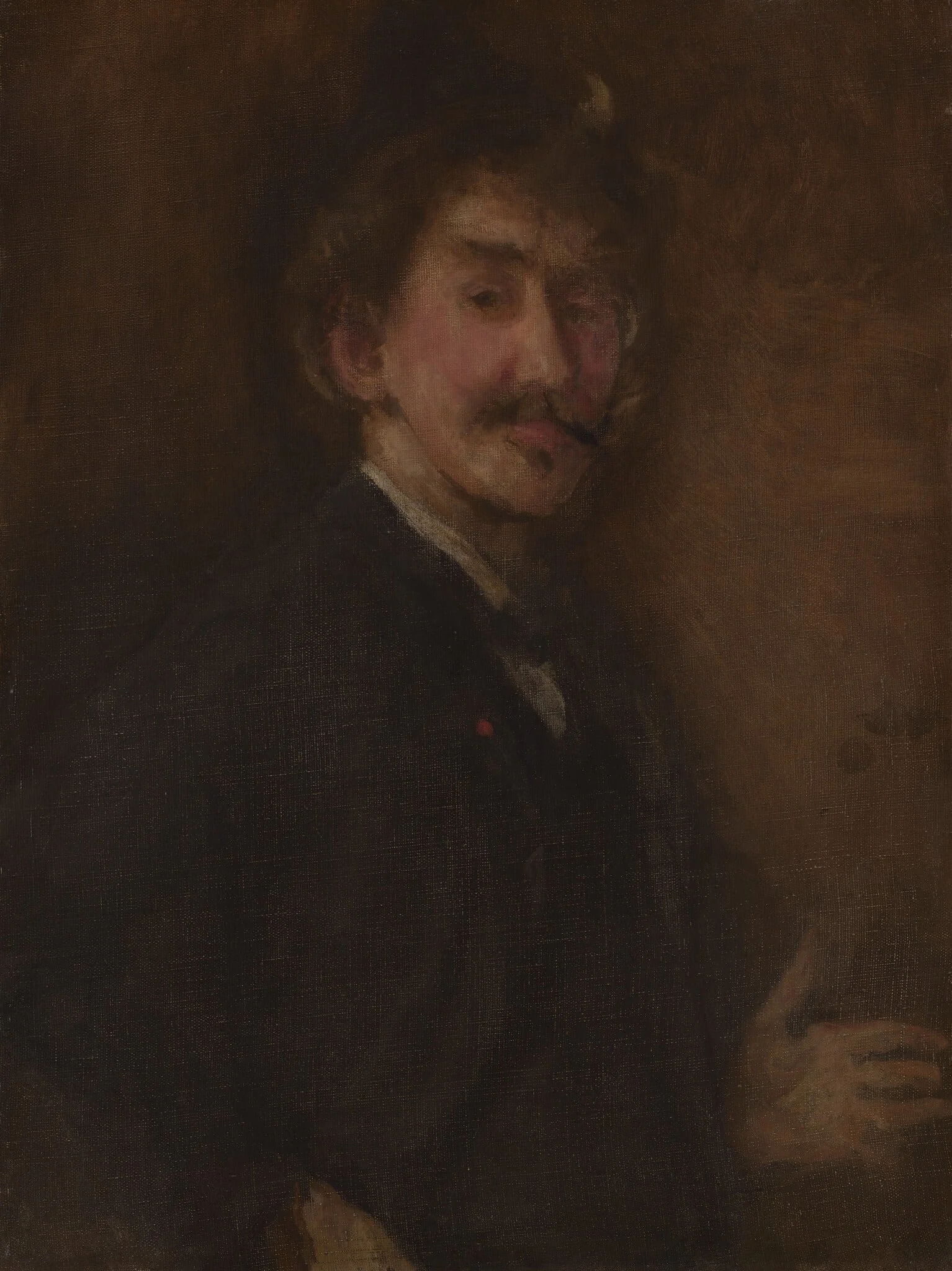 Gold and Brown: Self-Portrait, detail