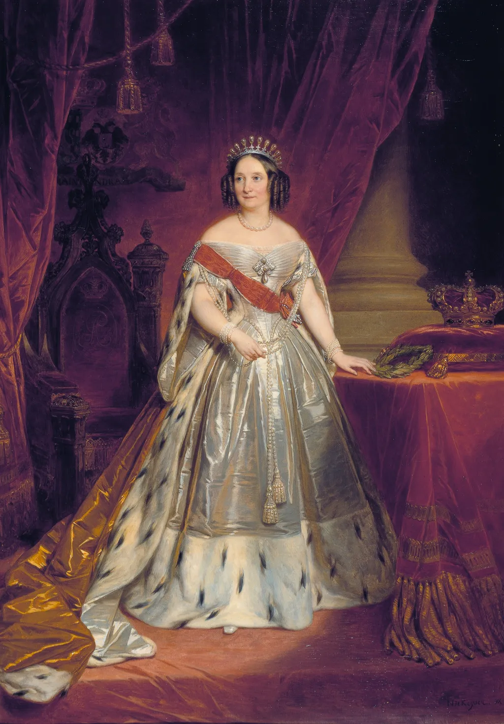 Portrait of Grand Princess Anna Pavlovna, by Nicaise De Keyser, oil, 1850
