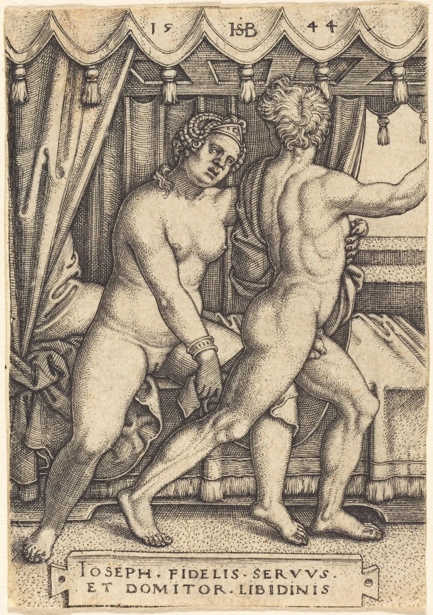 Joseph and Potiphar's Wife, detail