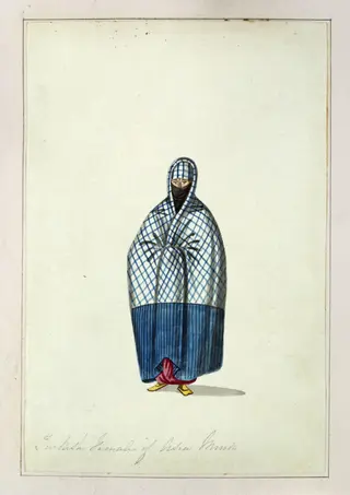 Turkish Female of Asia Minor, by Charles Frederick Brockdorff, watercolor, 1832