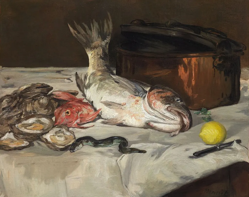 Fish (Still Life), by Edouard Manet, oil, 1864