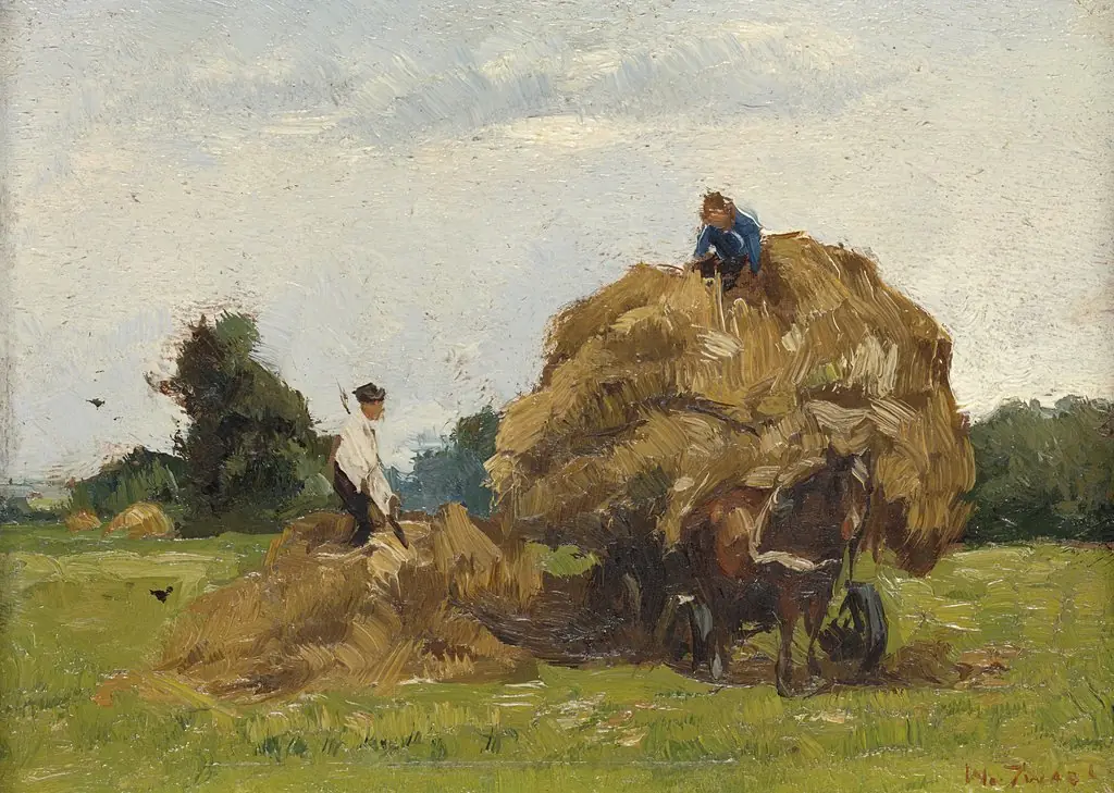 Hay Wagon, by Willem de Zwart, oil, 1908