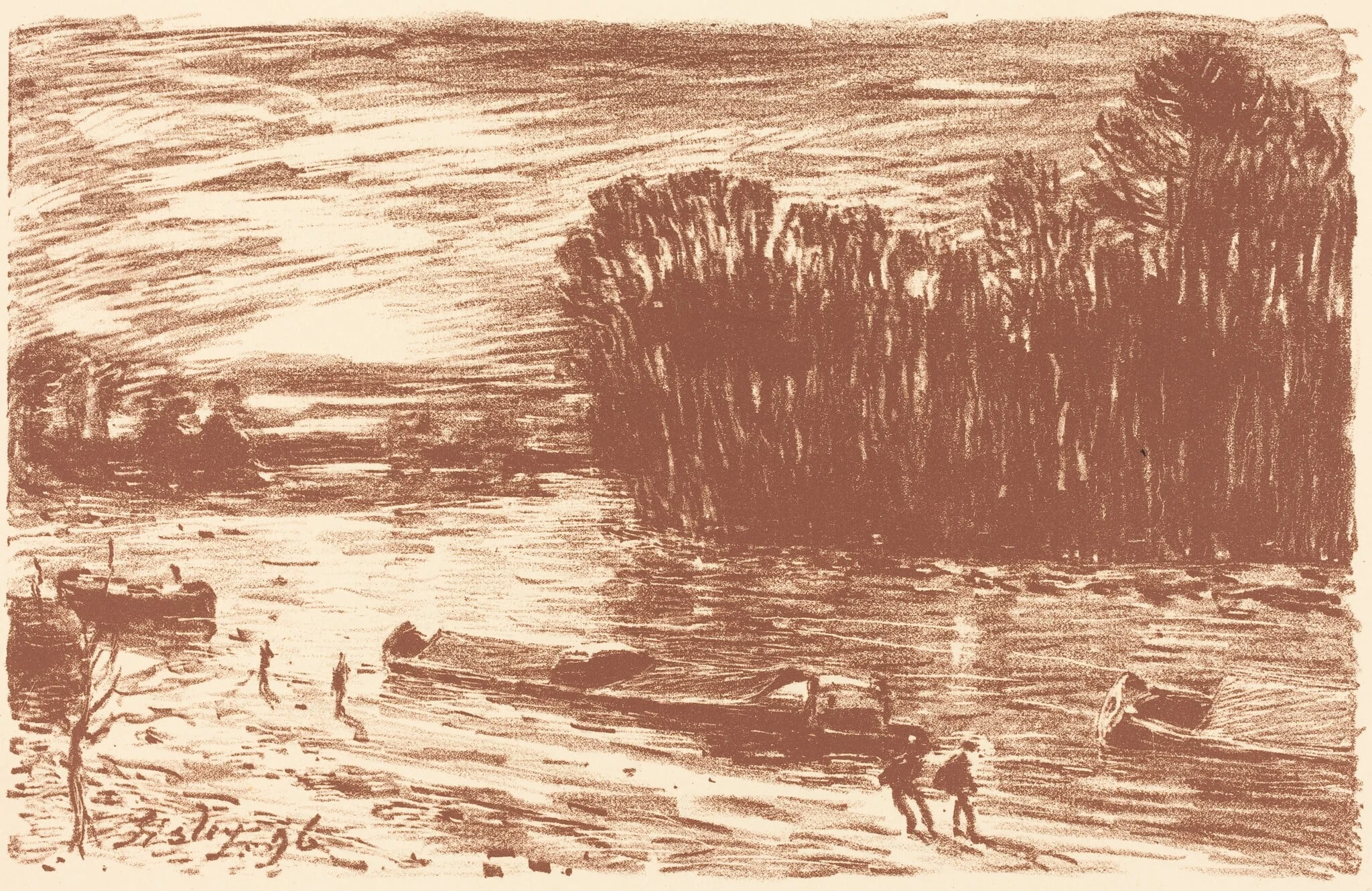 Banks of the Loing near Saint-Mammès (Bords du Loing, pres Saint-Mammès), detail