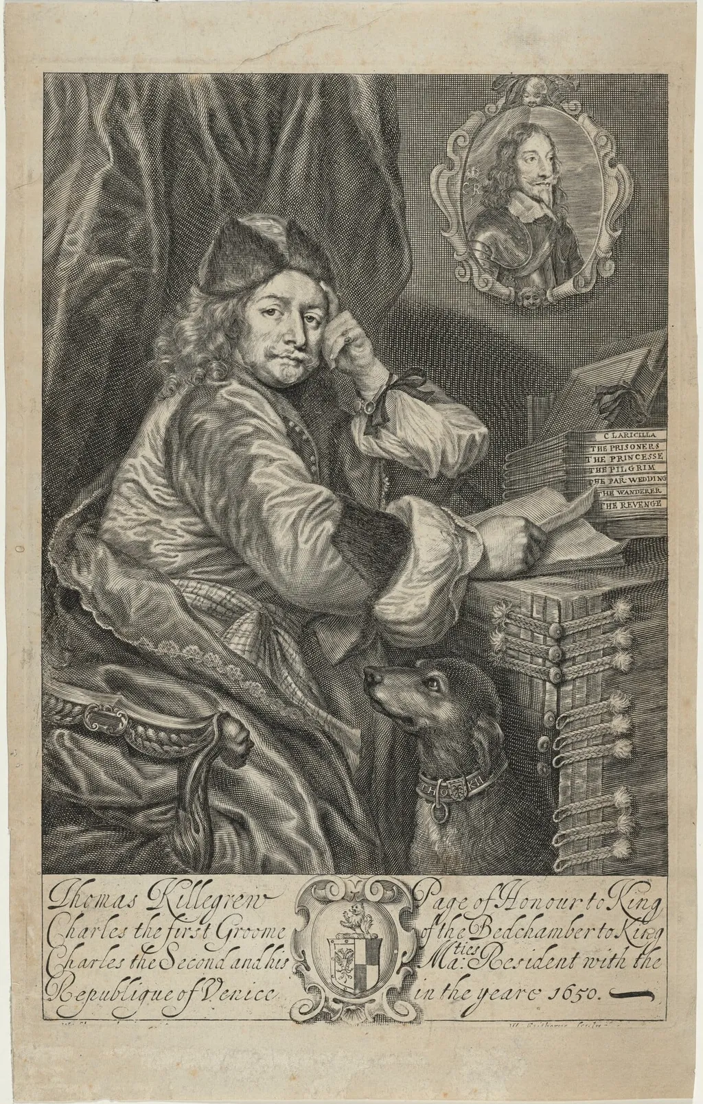 Thomas Killigrew, by William Faithorne, ink, 1664
