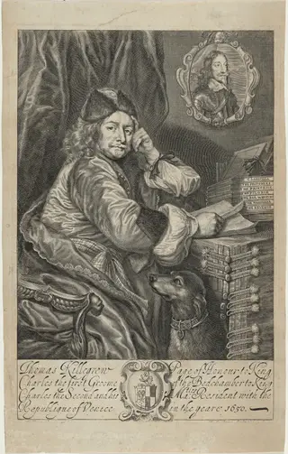 Thomas Killigrew, by William Faithorne, ink, 1664