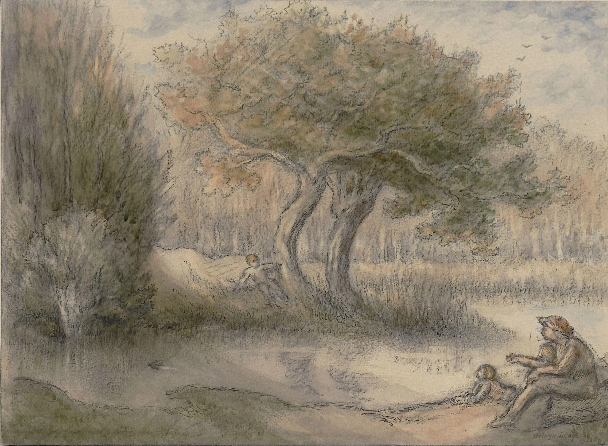 Boys Bathing, detail