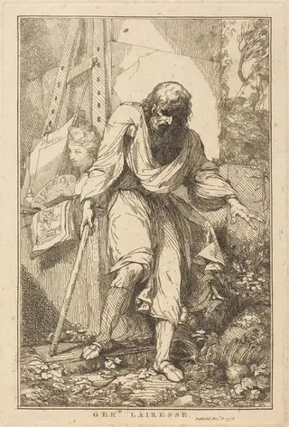 Gerard Lairesse, by John Hamilton Mortimer, ink, 1778
