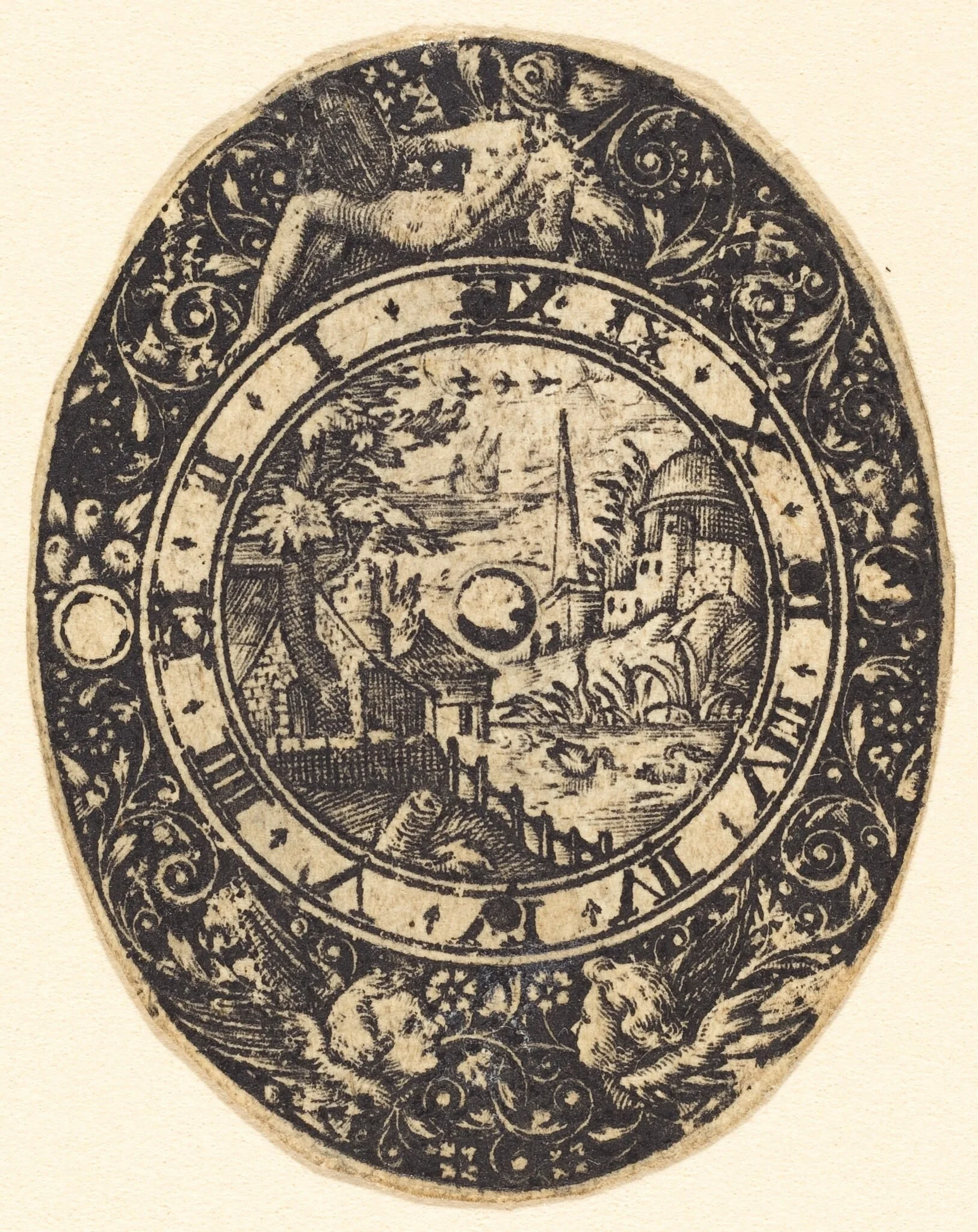 Landscape with an Obelisk, detail