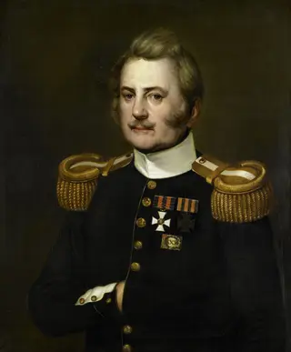 Portrait of J D B Wilkens, Lieutenant-Colonel in the Infantry, by Jurjen de Jong, oil, 1837