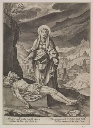 La Vierge au Bras Couvert, by Jerome Hieronymous Wierix, 1650