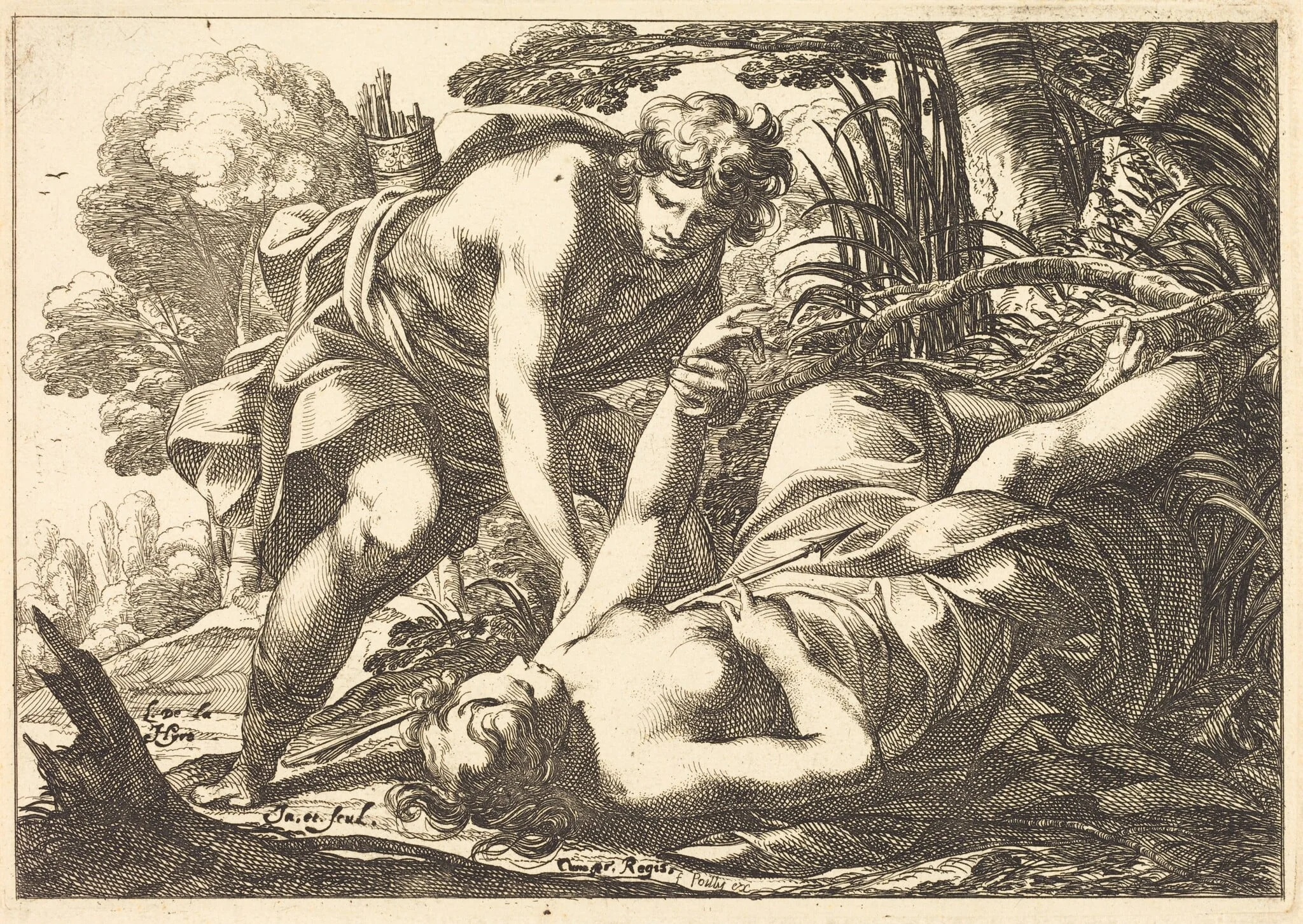Cephalus and Procris, detail