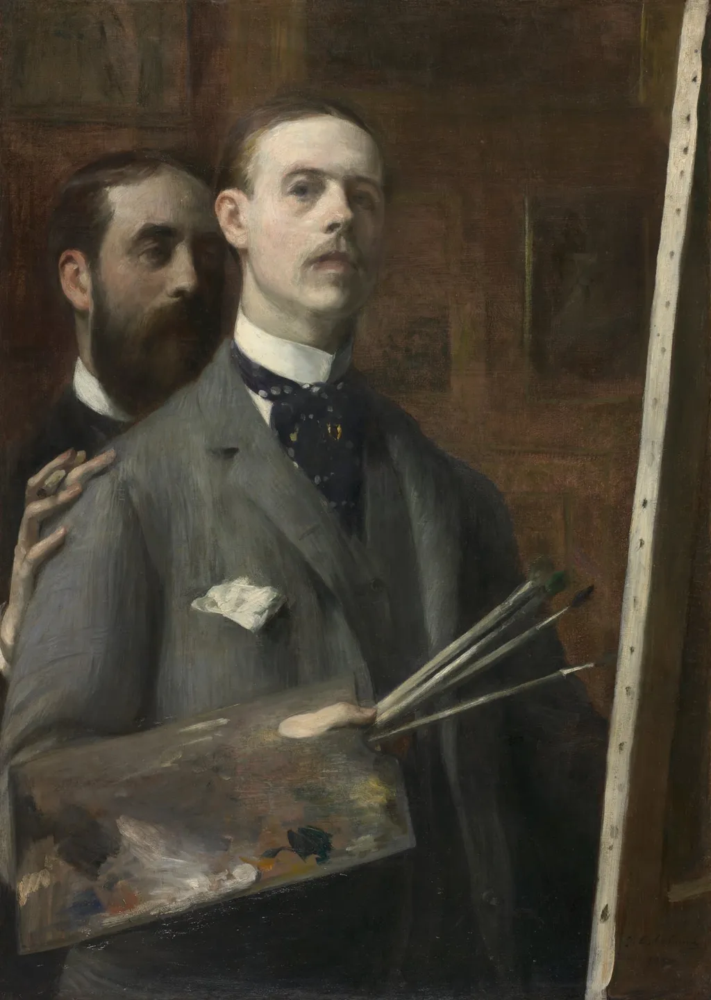 Self-Portrait with Raphael de Ochoa, by Jacques-Émile Blanche, unspecified, 1890