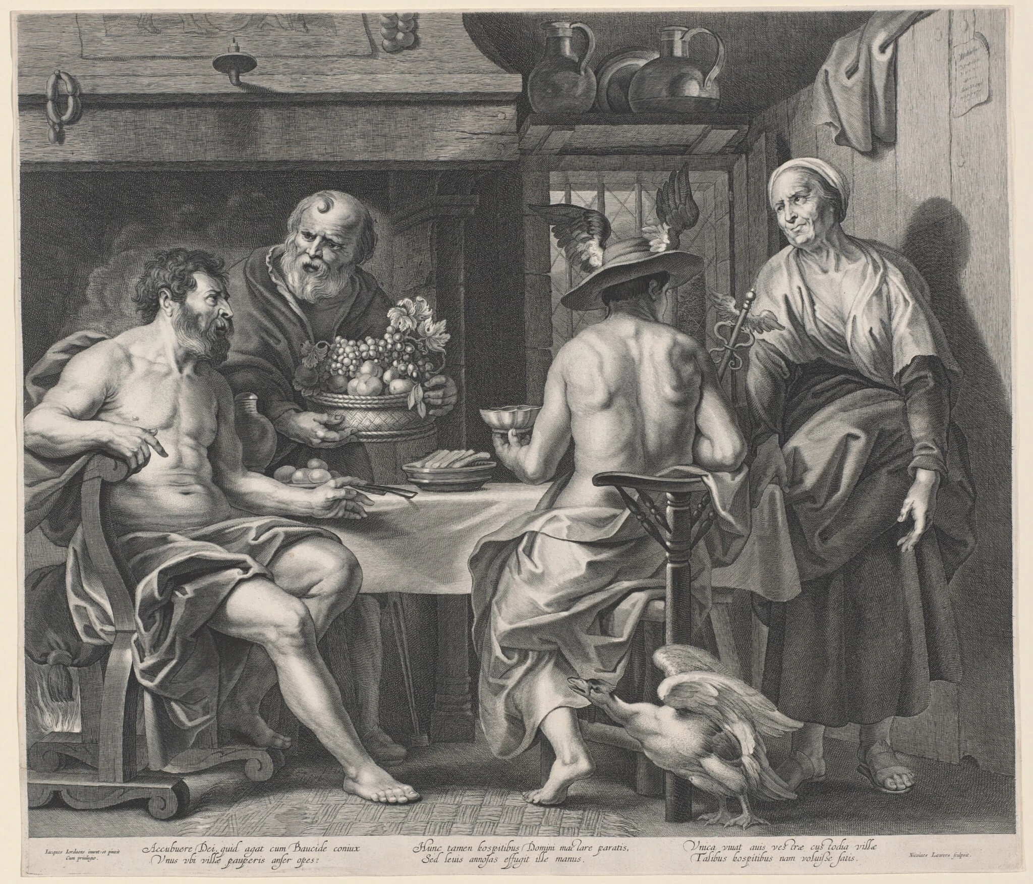 Jupiter and Mercury Entertained by Philemon and Baucis, detail