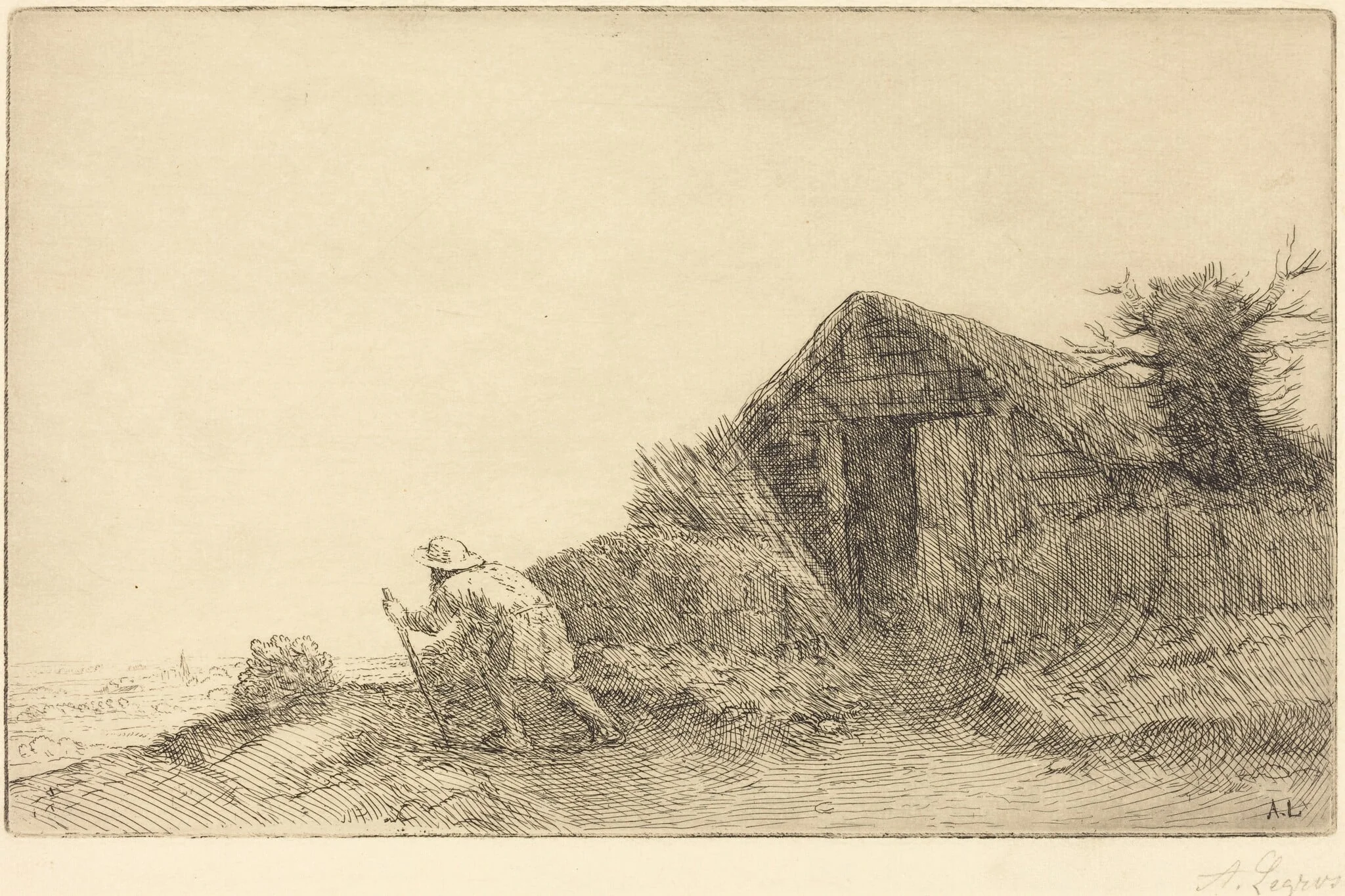 Along the Top of the Hill (Sur le haut de la colline), detail