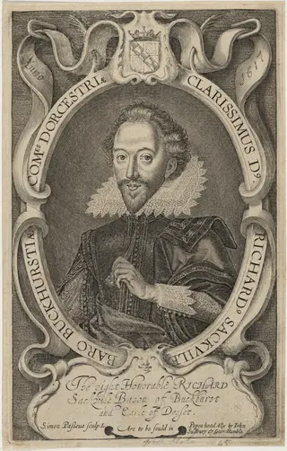 Richard Sackville, Third Earl of Dorset, by Simon van de Passe, ink, 1621
