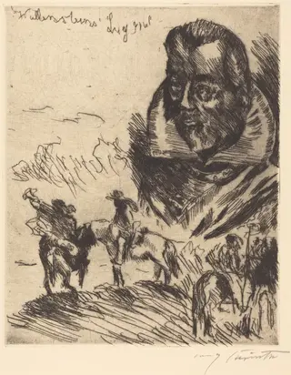 Titelbild (Title Page), by Lovis Corinth, ink, 1923
