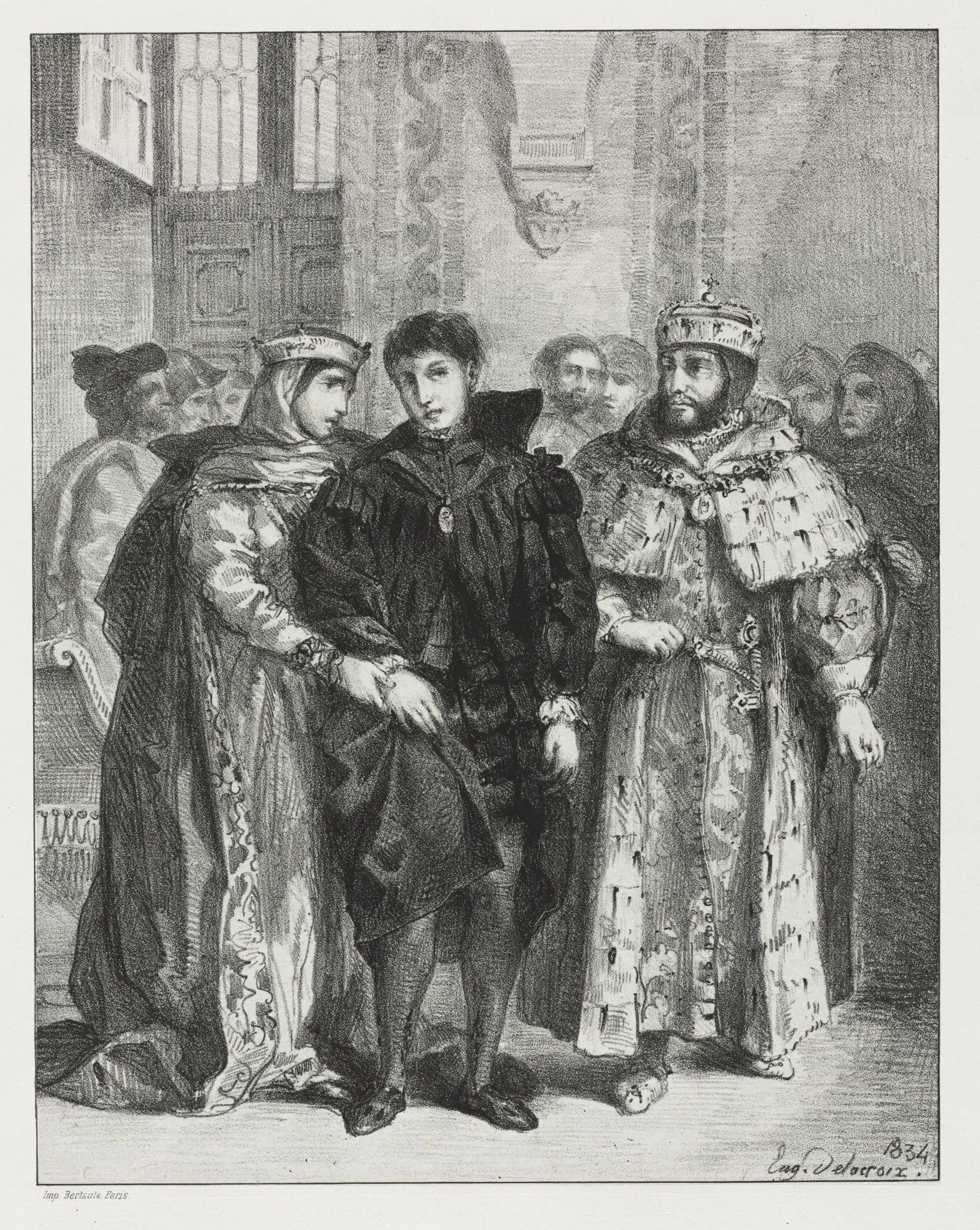 Hamlet: The Queen Endeavors to Console Hamlet, detail