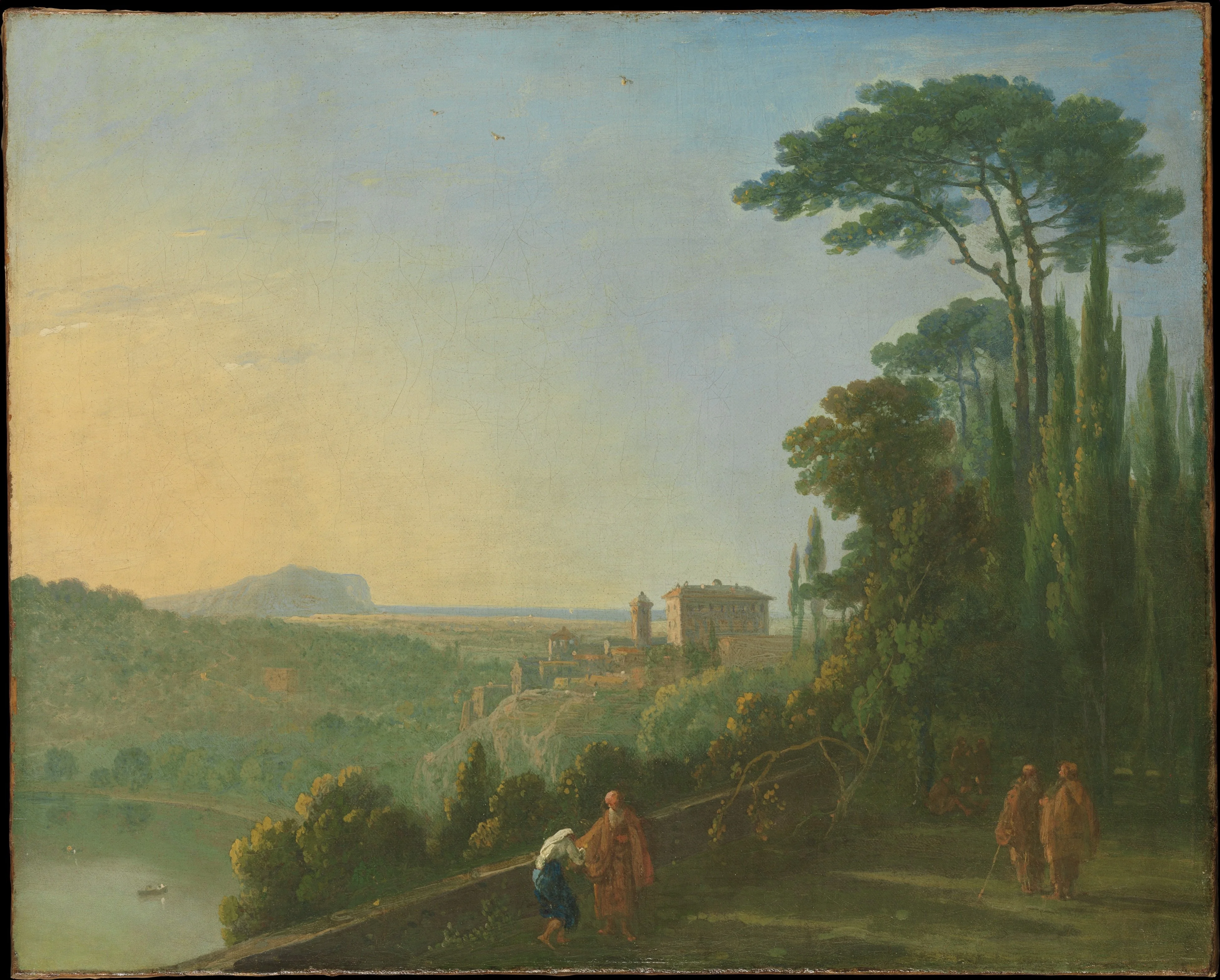 Lake Nemi and Genzano from the Terrace of the Capuchin Monastery, detail