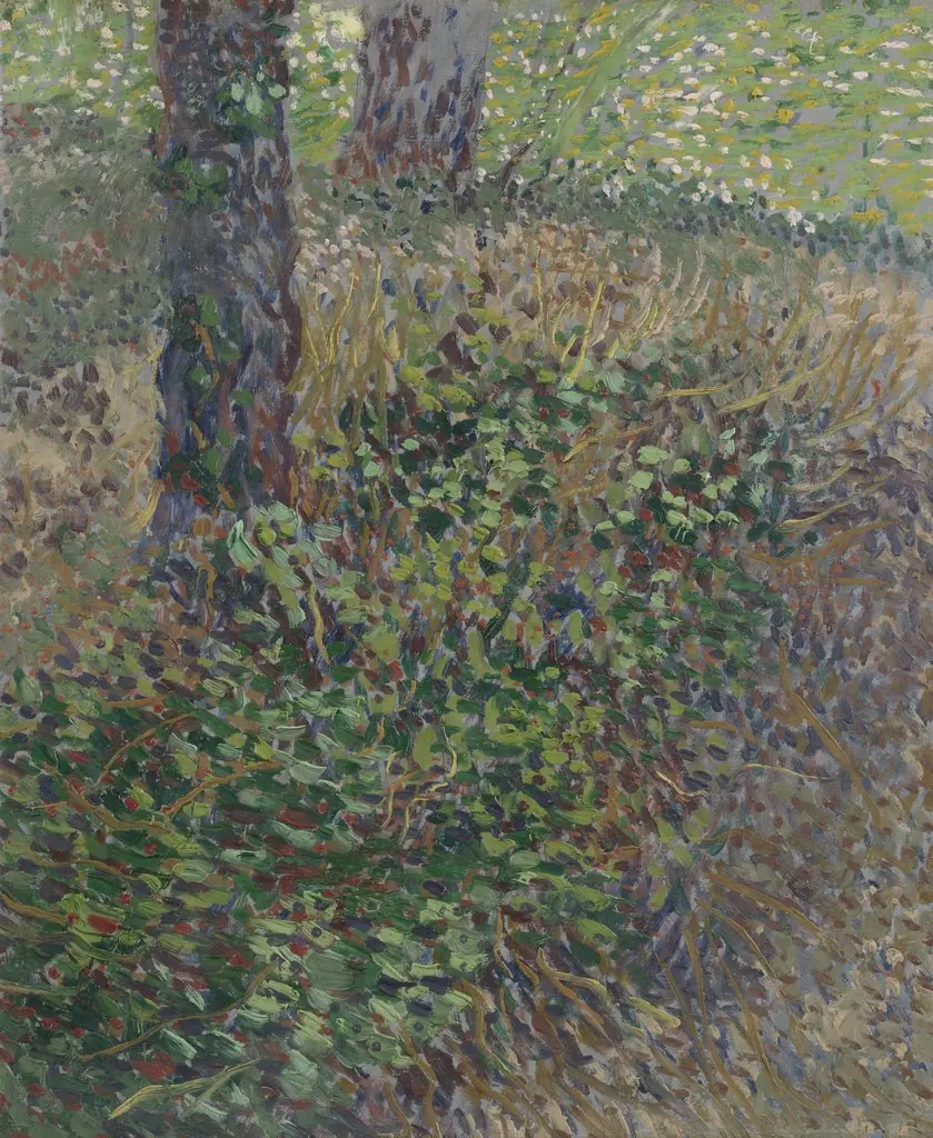 Undergrowth, by Vincent van Gogh, oil, 1887