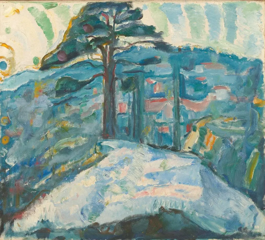 Winter in Kragerø, by Edvard Munch, oil, 1910