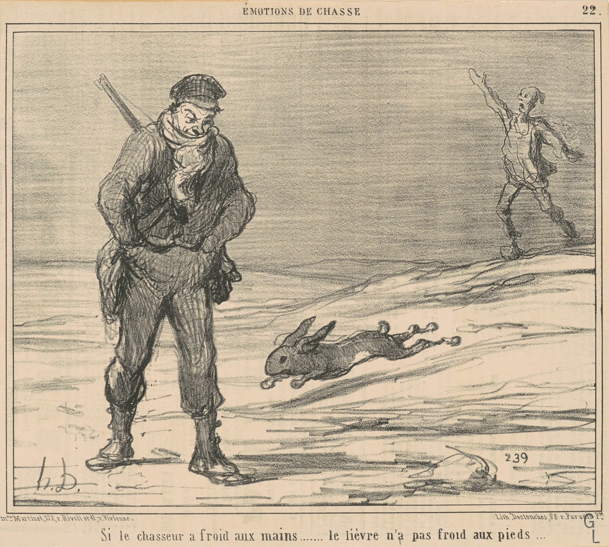 Si le chasseur a froiD ... le lièvre n'a pas froid ..., detail