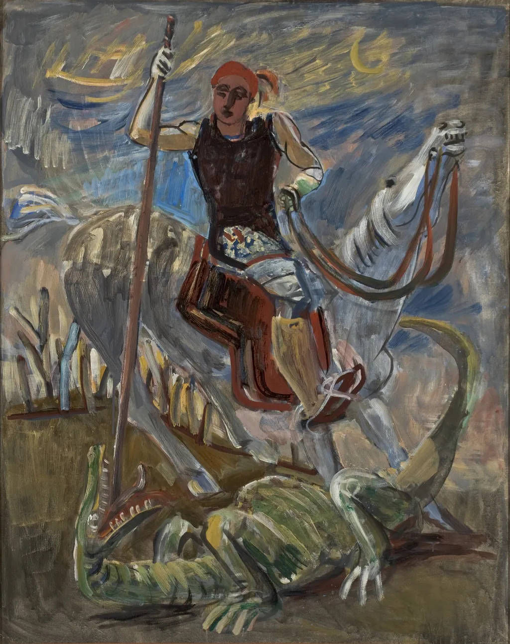 São Jorge e o dragão, by Ernesto de Fiori, oil, 1924