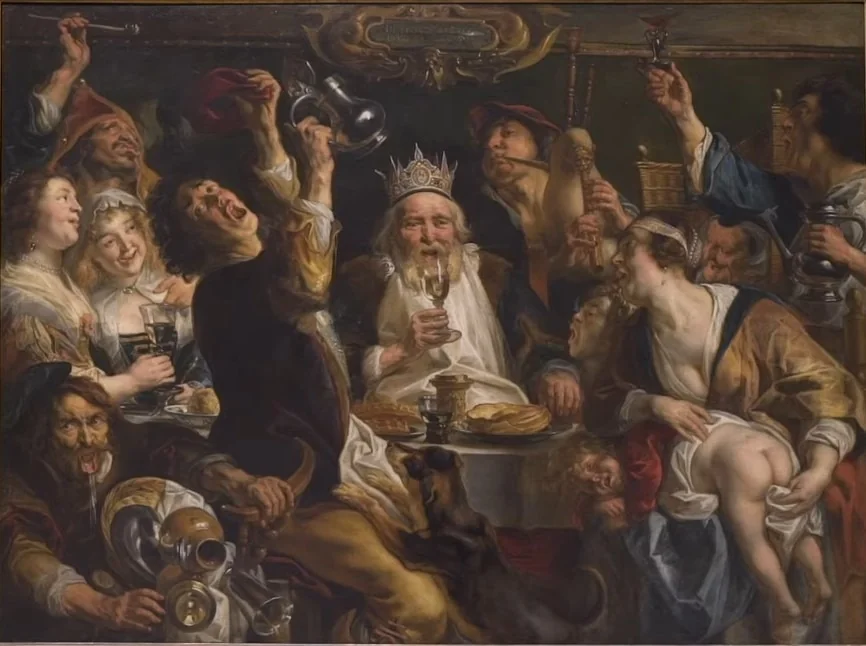 The King Drinks, detail