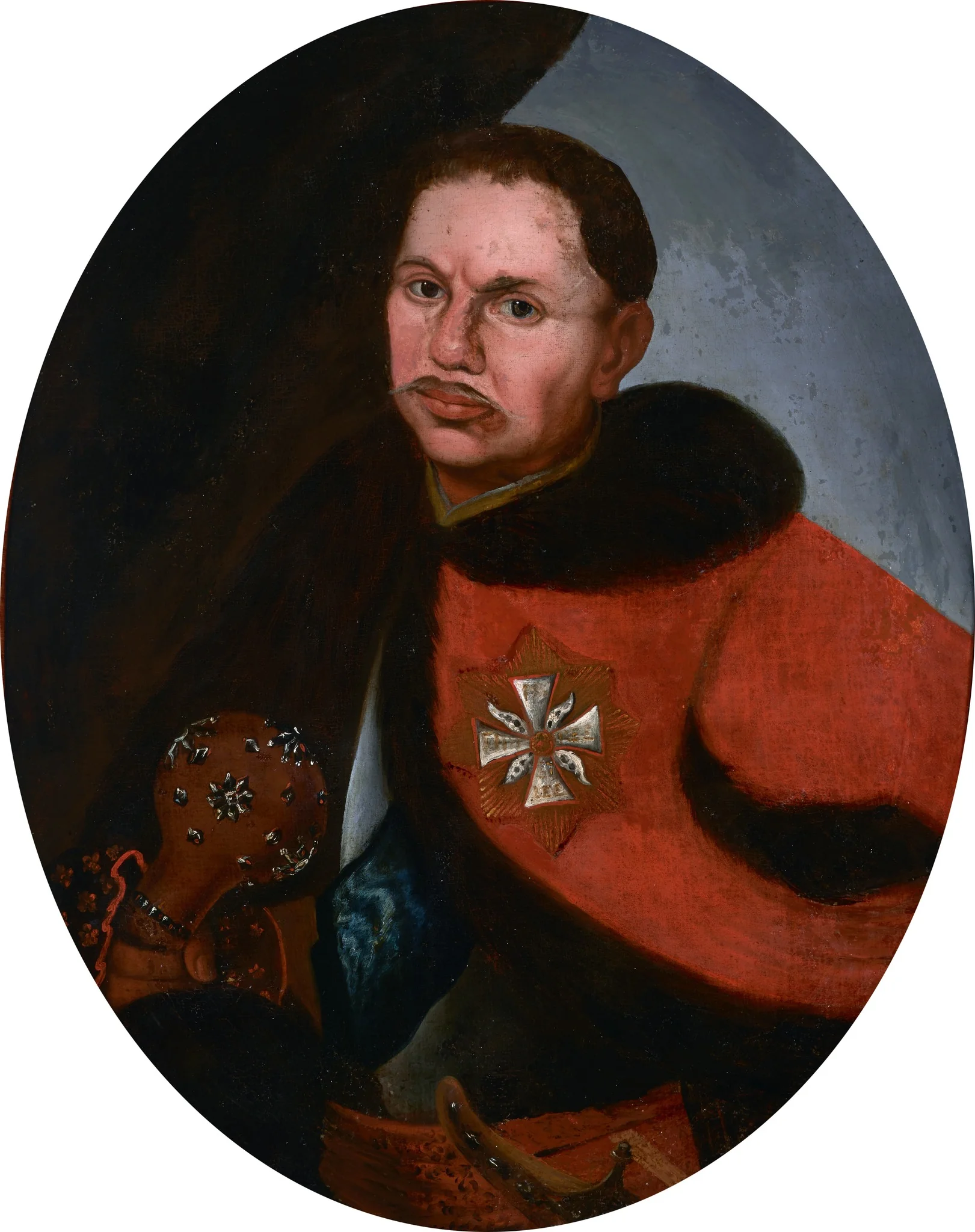 Portrait of Ludwik Konstanty Pociej (1664–1730), Grand Hetman of Lithuania, detail