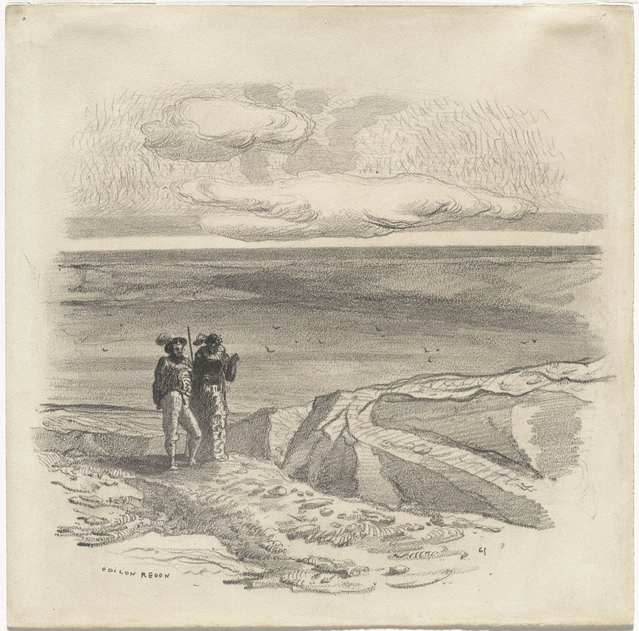 Two Figures in a Landscape, detail