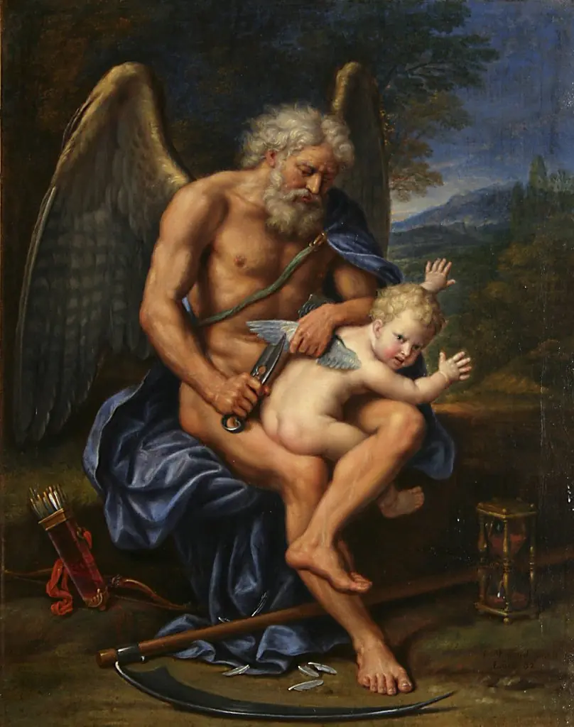 Time Clipping Cupid's Wings, by Pierre Mignard I, oil