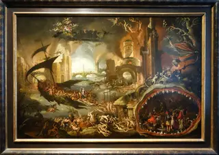 The Sibyl showing Aeneas the Underworld, by Jacob van Swanenburgh, oil, 1620