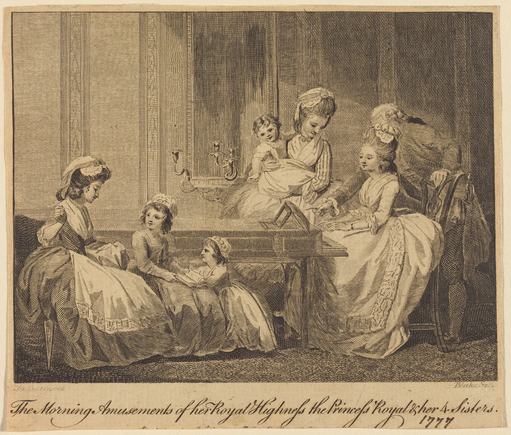 The Morning Amusements of her Royal Highness, detail