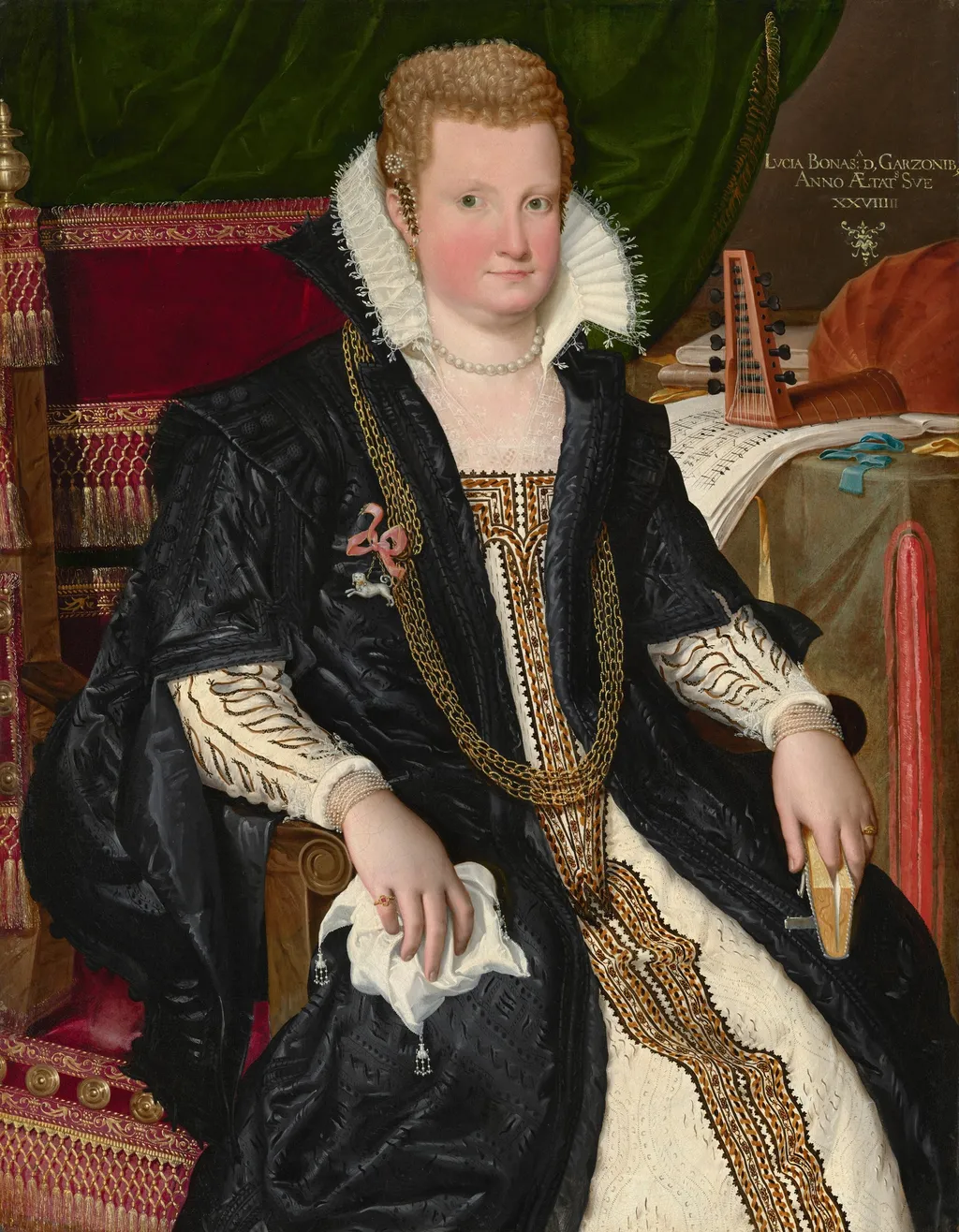 Lucia Bonasoni Garzoni, by Lavinia Fontana, oil, 1596