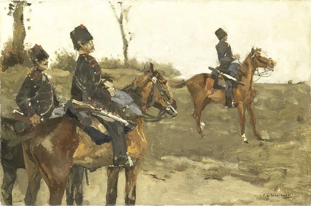 Hussars, by George Hendrik Breitner, oil, 1893