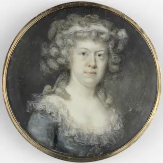 Portret van een vrouw, by Francesco Tozelli, watercolor, 1798