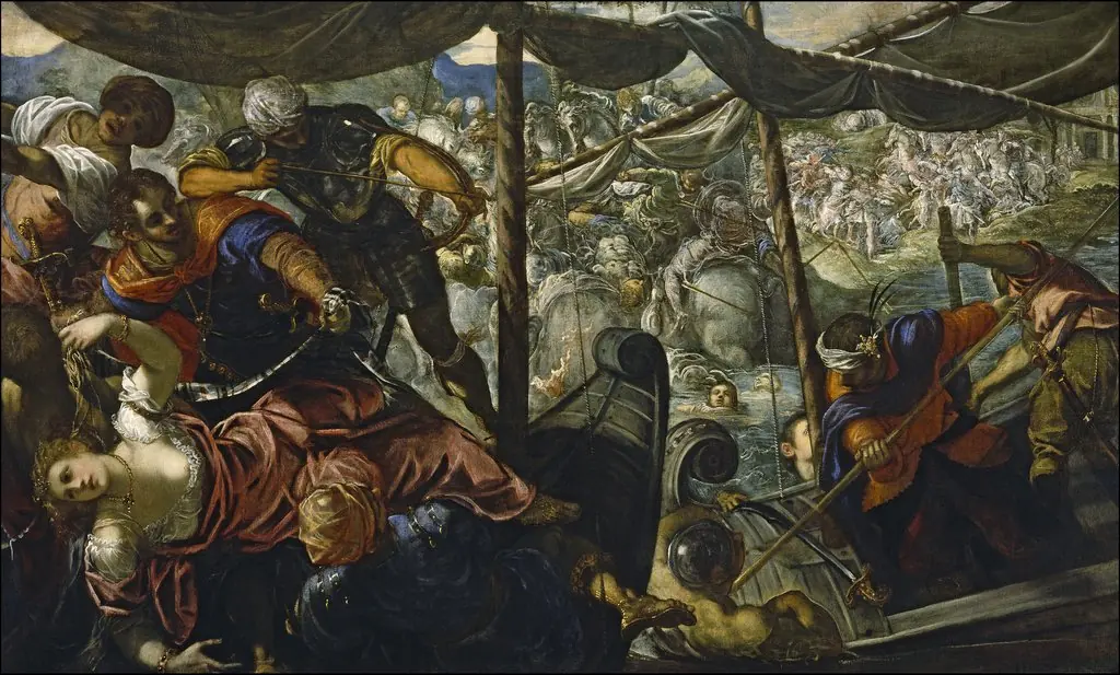 The Rape of Helen, by Jacopo Tintoretto, oil, 1590