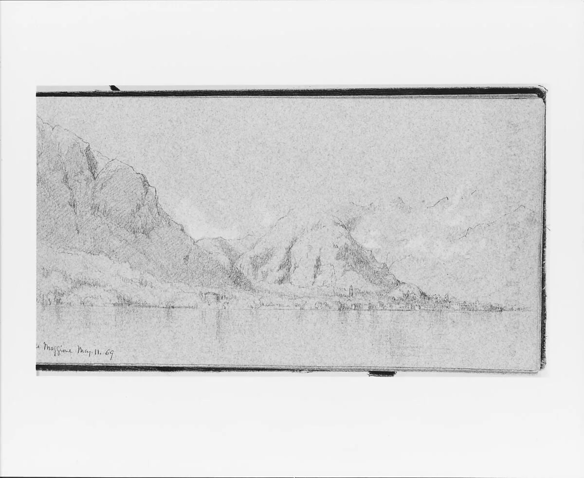 Lake Maggiore, May 11, 1869 (recto, from Sketchbook), detail