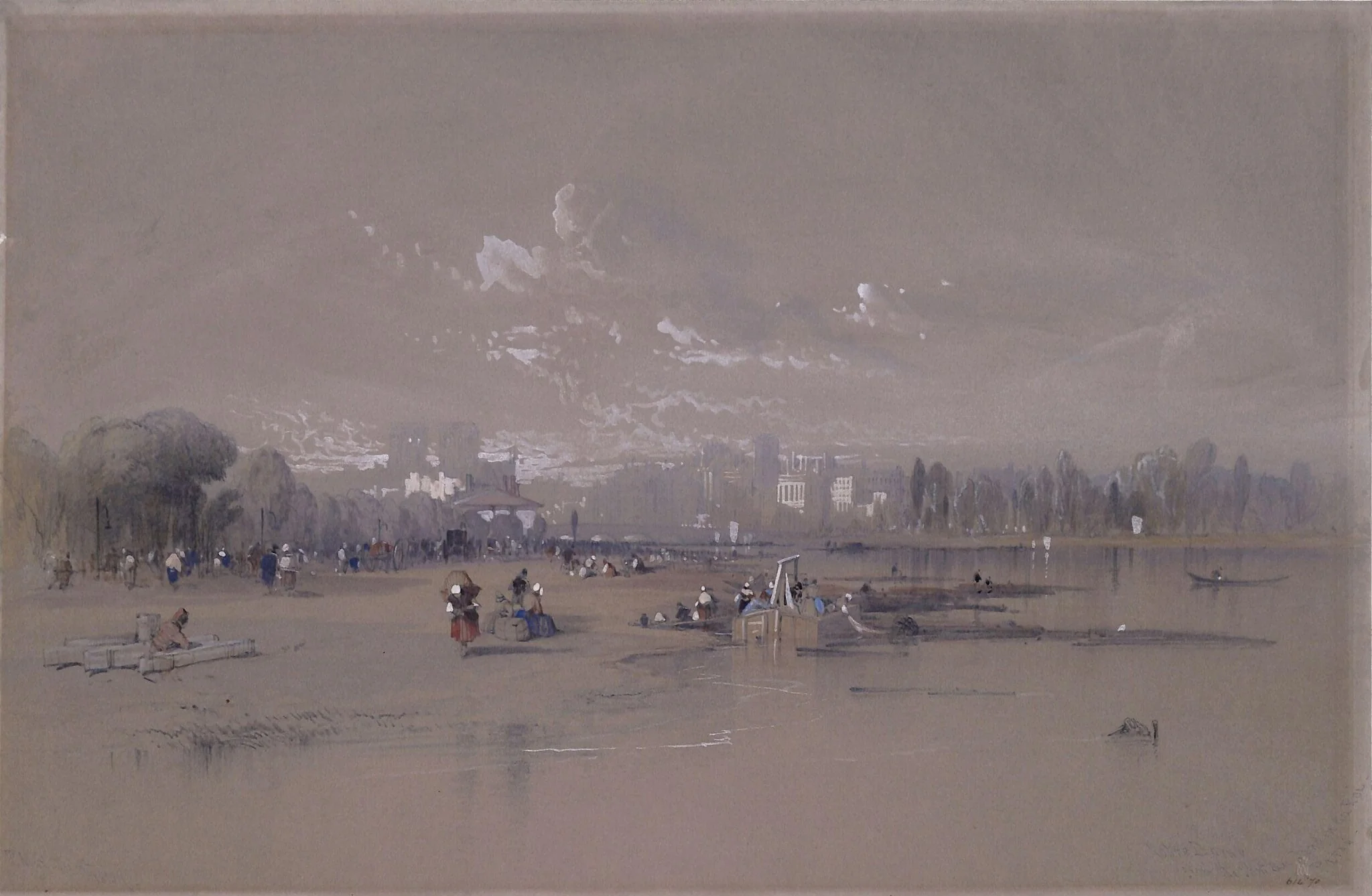 Notre Dame from the Pont du Jardin du Roi, Paris, detail