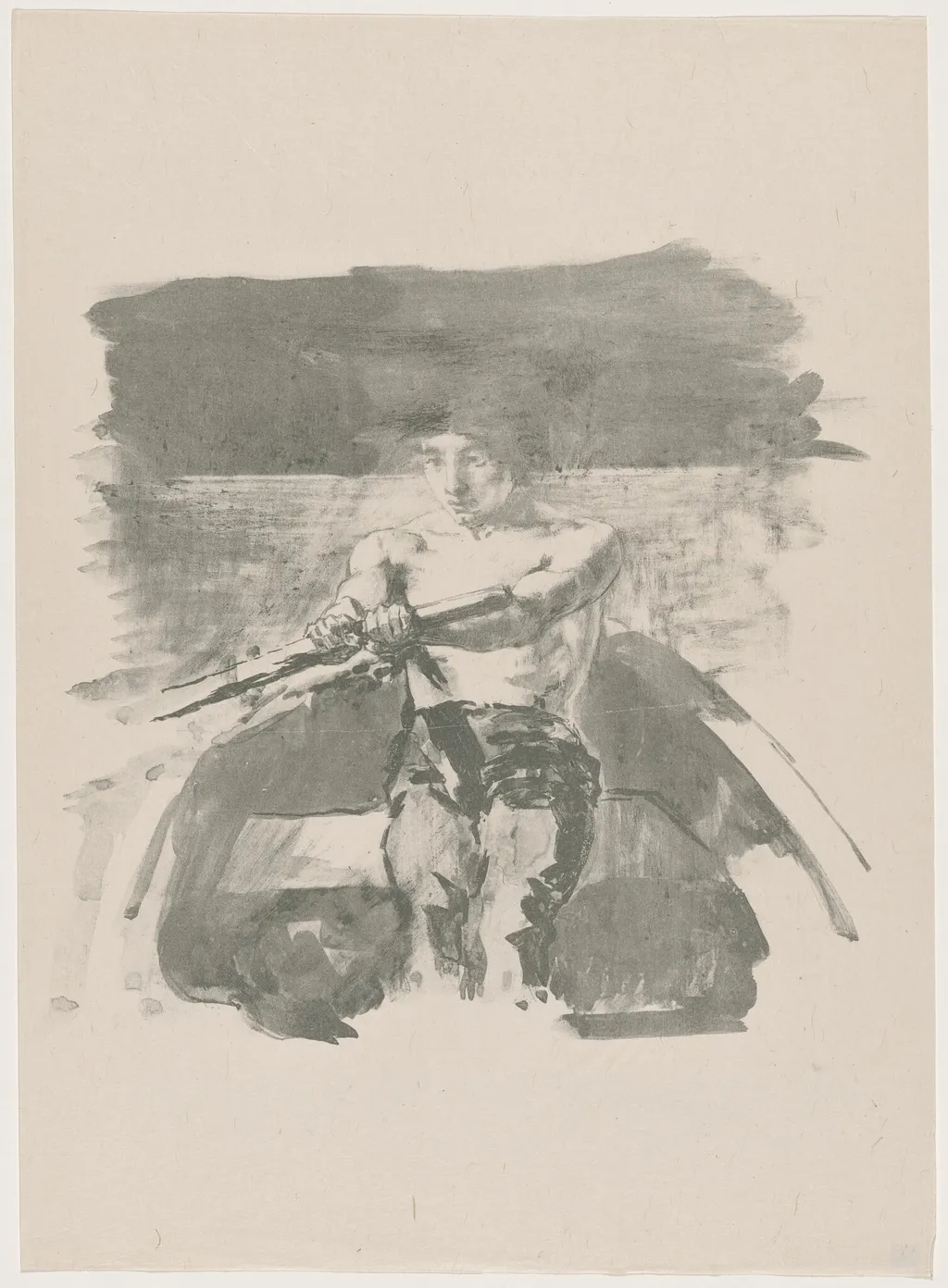 Etude (Le rameur), by Alexandre Lunois, ink, 1895