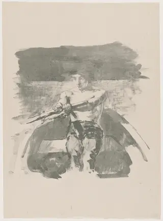 Etude (Le rameur), by Alexandre Lunois, ink, 1895