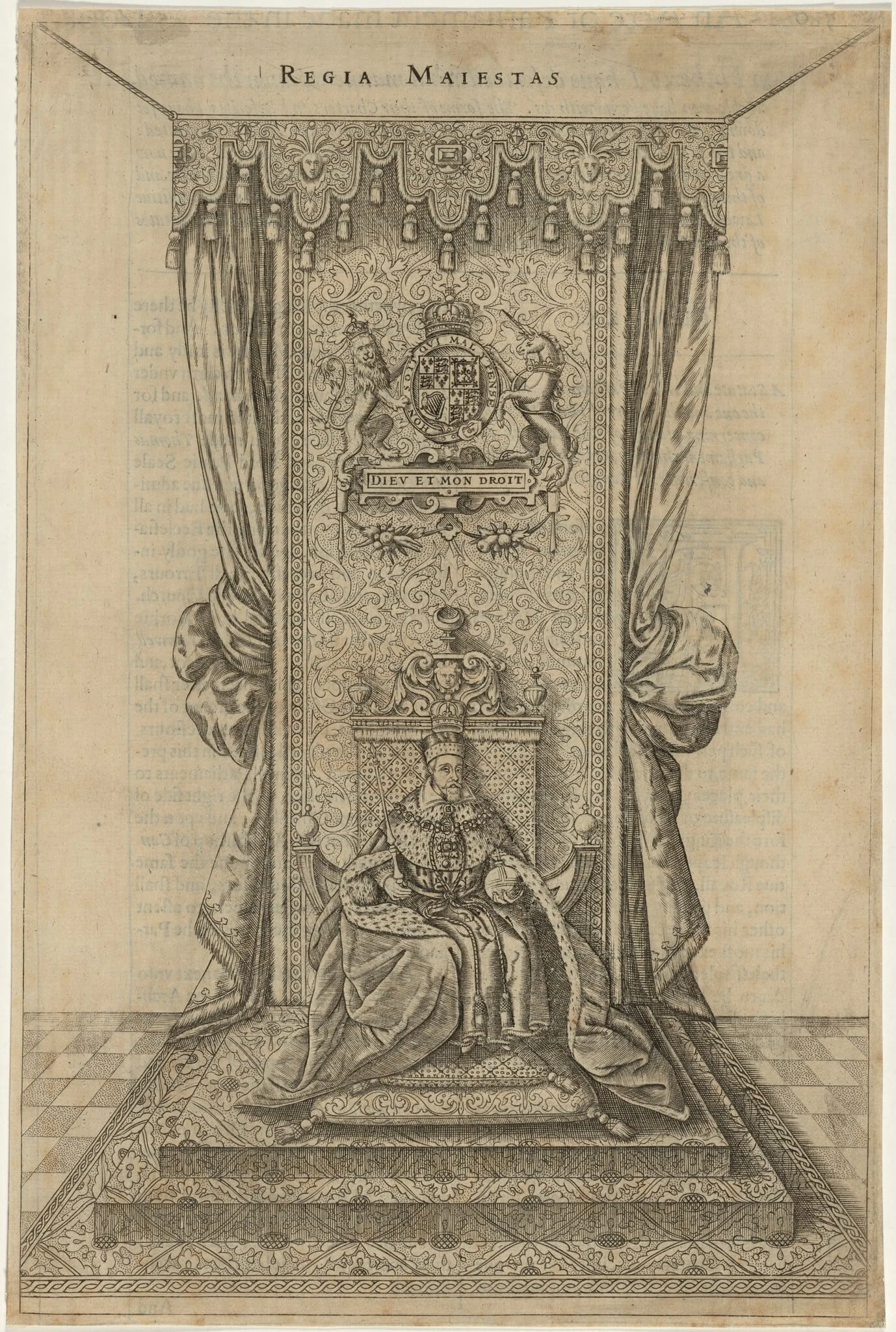 James I Enthroned, detail